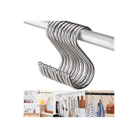 Ganchos Perchas Medianos De Acero Tipo S