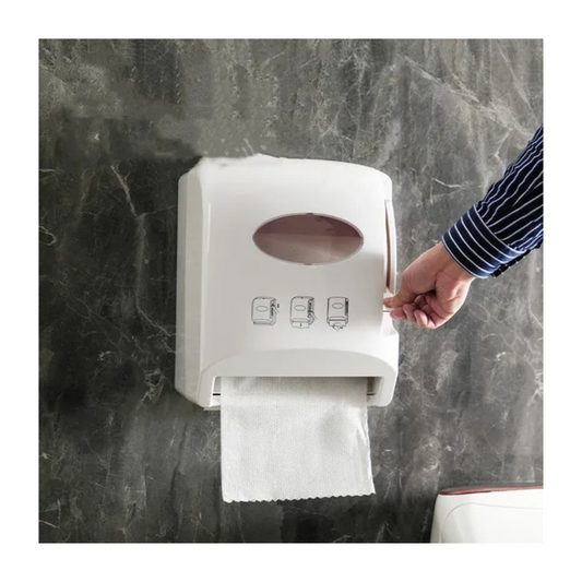 Dispensador Rollo Toalla Papel Industrial con Palanca y Llave de Seguridad