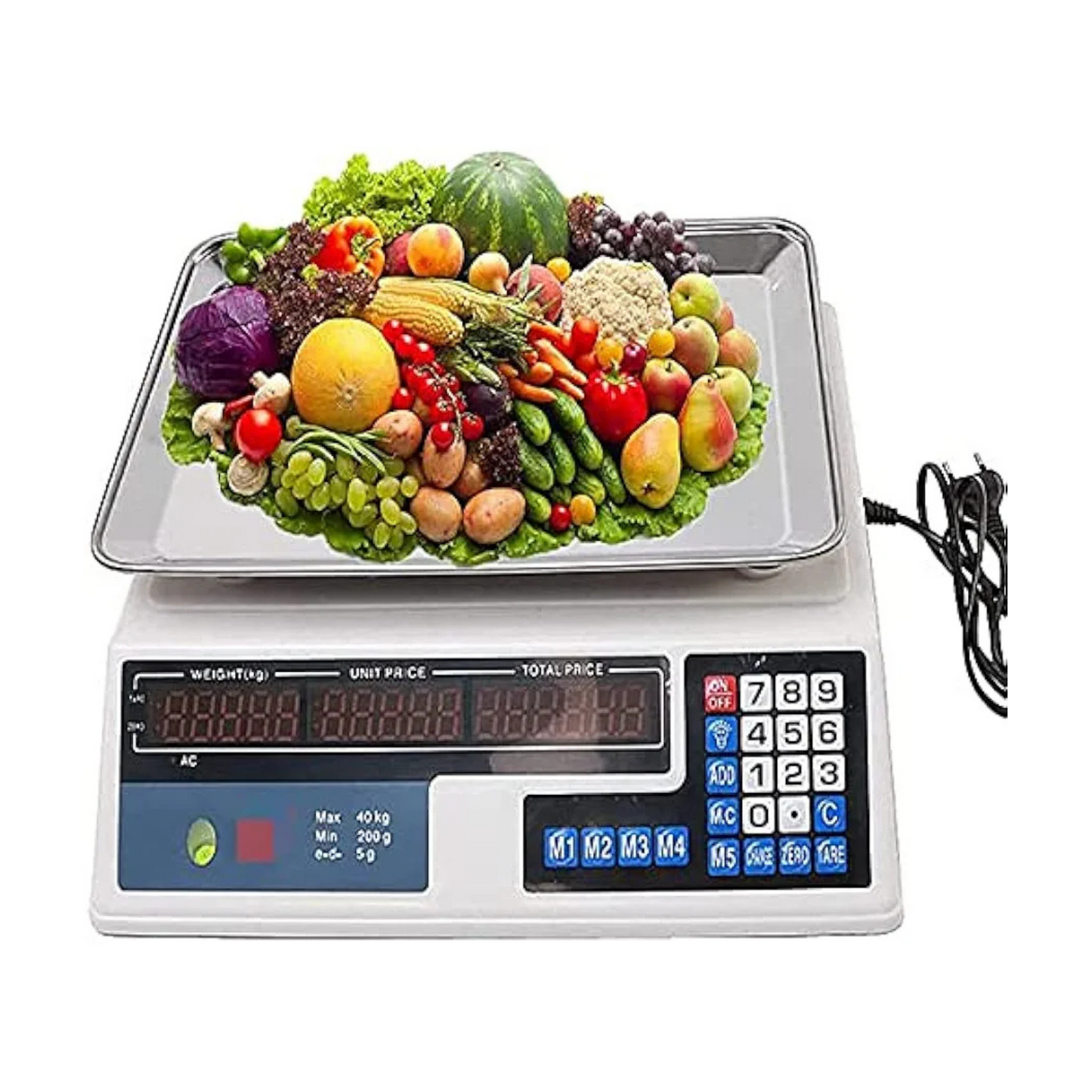 Báscula de plataforma Comercial Digital Pesa Balanza de 40k 220V