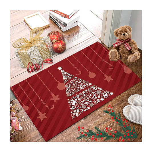 Alfombra Tapete Limpiapies Diseño Navideño  60x40cm