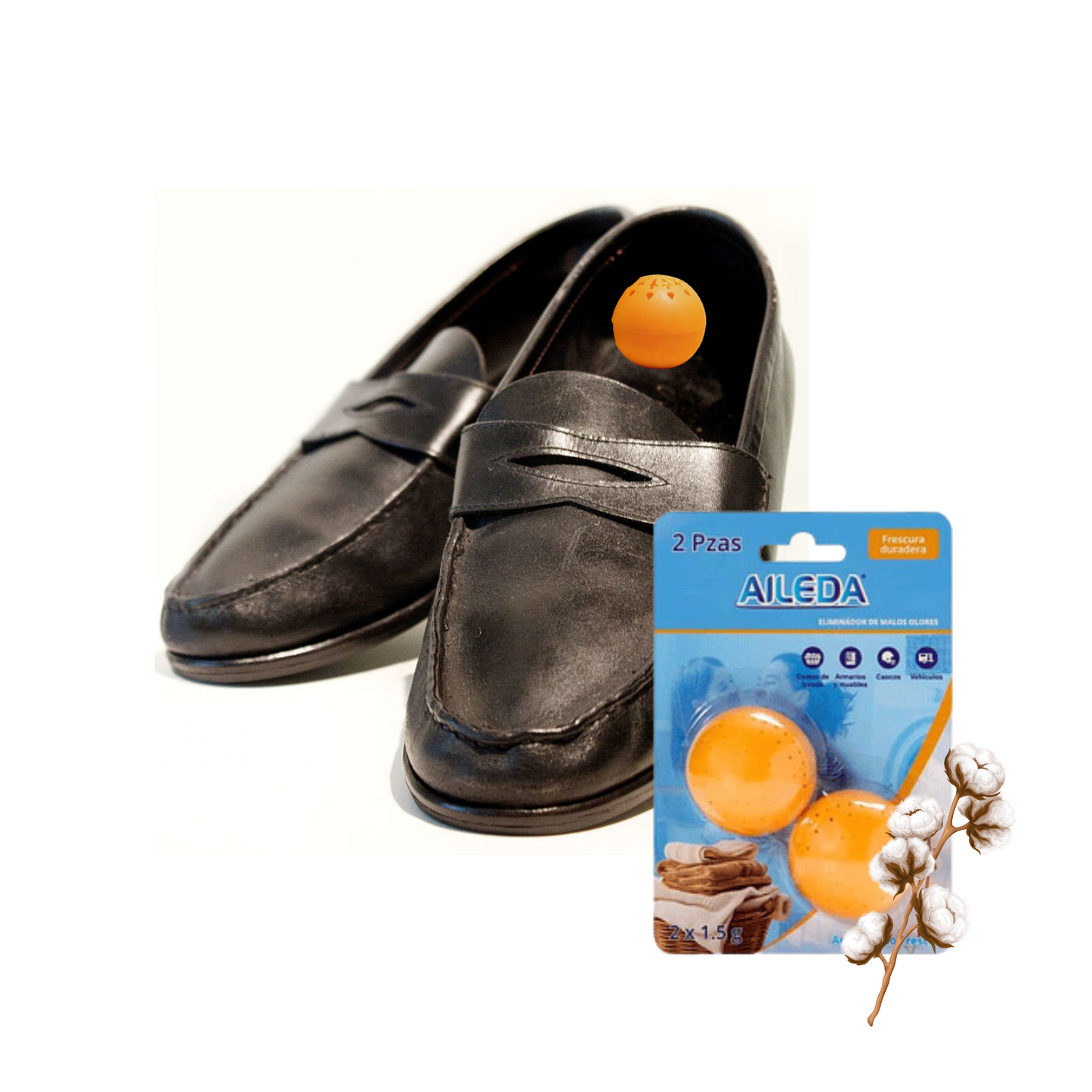 Aromatizador Eliminador de Olores de Zapatos - 2Und Lino Fresco 15g