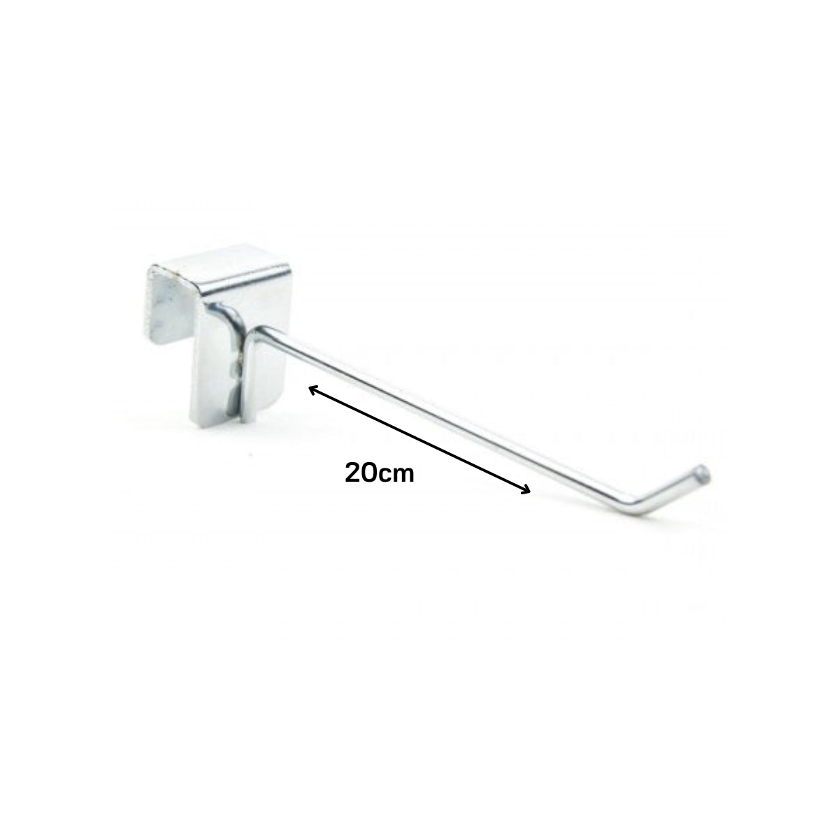 Gancho Metal Cromado para Barra de 20cm