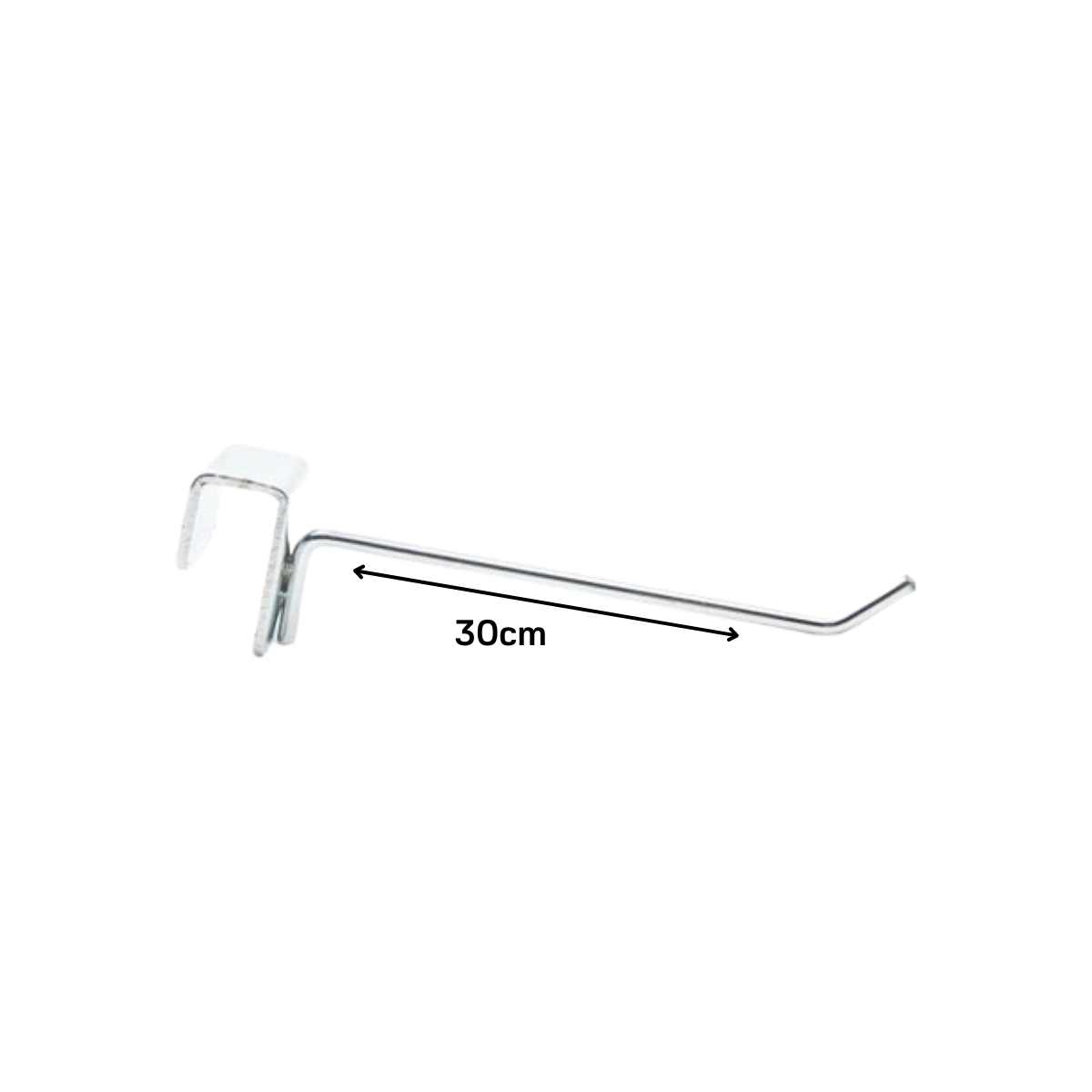 Gancho Metal Cromado para Barra de 30cm