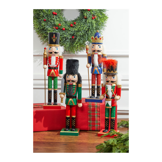 Cascanueses de Madera Adorno Decoración de Navidad 30cm