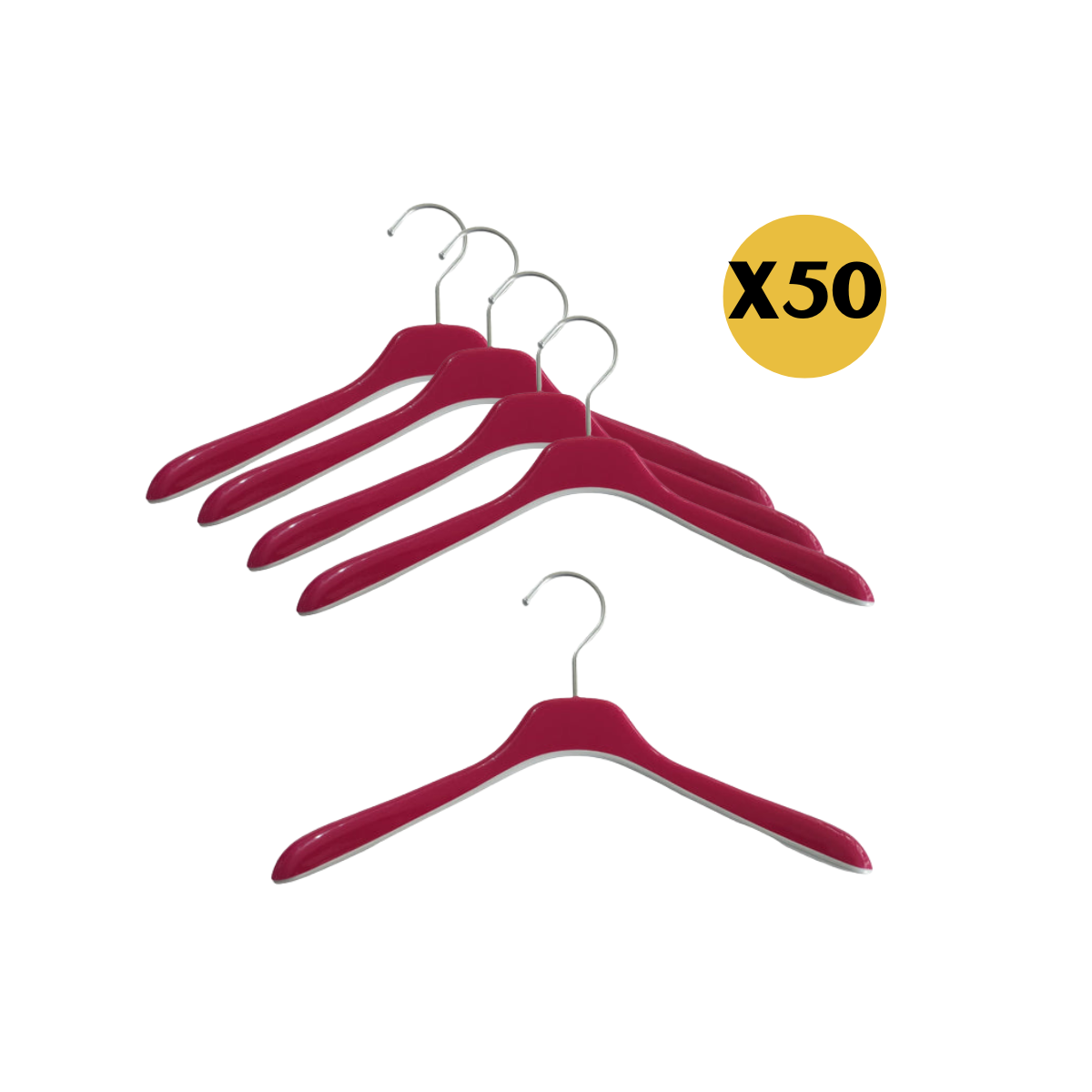 Colgadores Rojos de Plástico Para Poleras