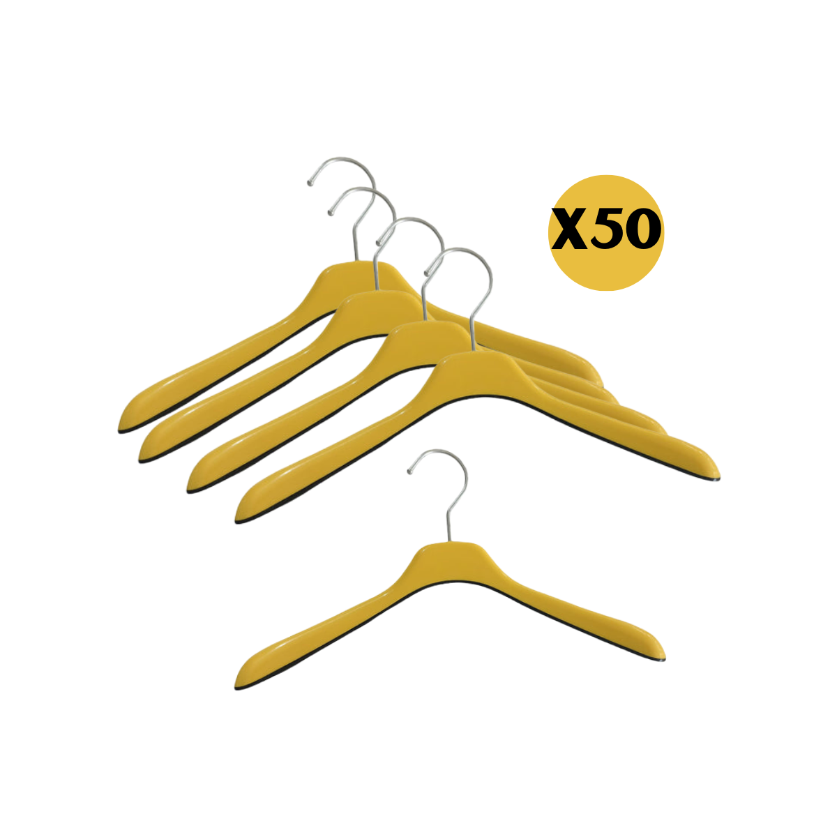 Colgadores de ropa Plástico Amarillo Para Poleras