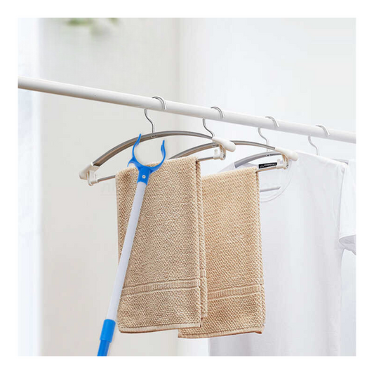 Palo Toma Perchas Pinza de Altura Sujetador Recogedor Descolgador 122cm