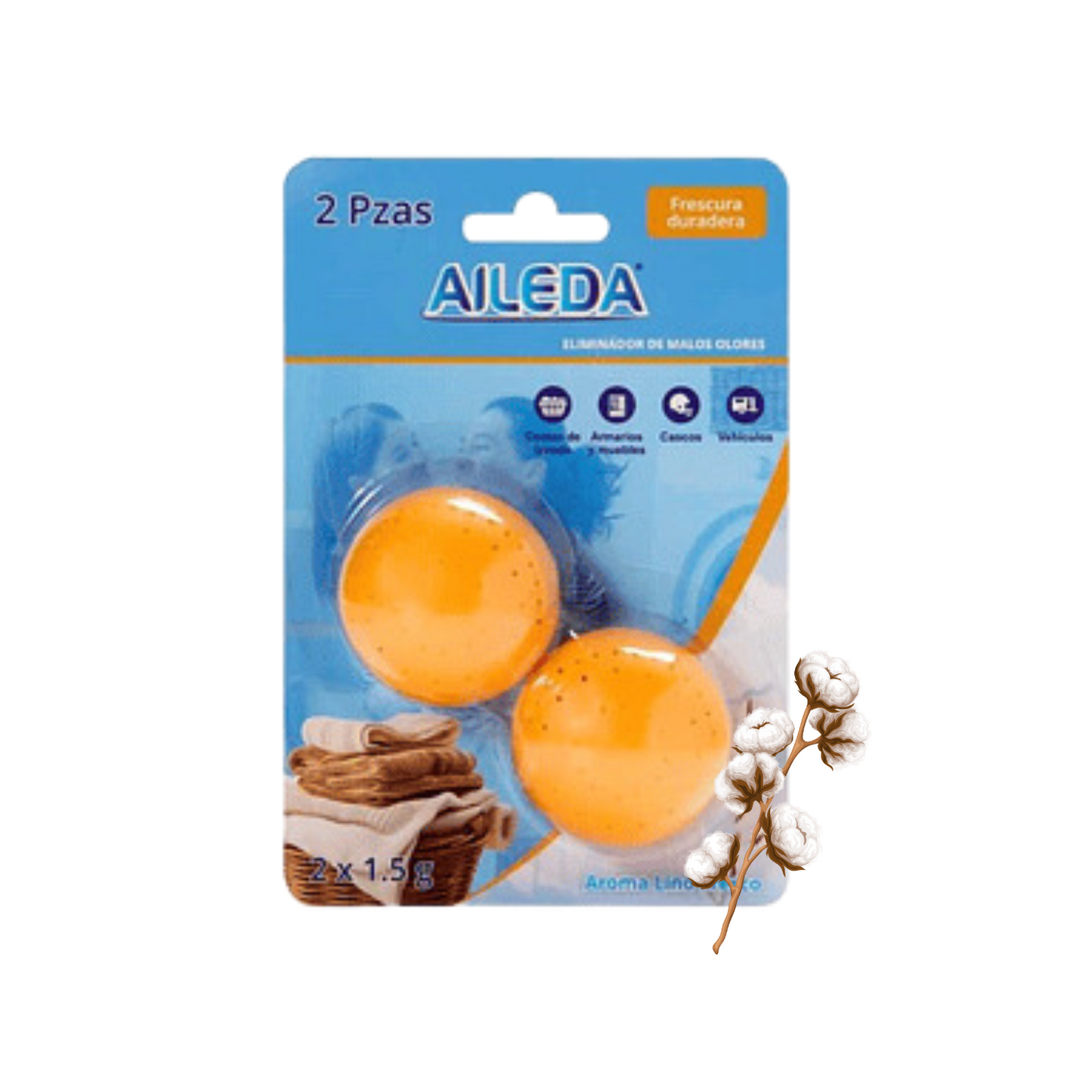 Aromatizador Eliminador de Olores de Zapatos - 2Und Lino Fresco 15g