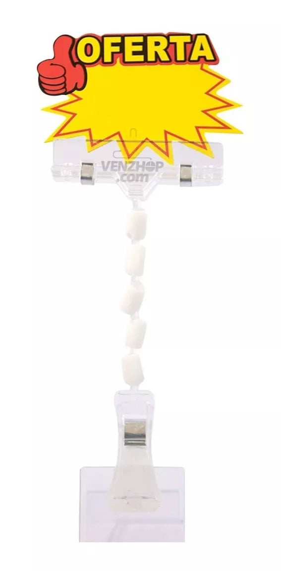 Pinzas Porta Precios de Plástico Resistente