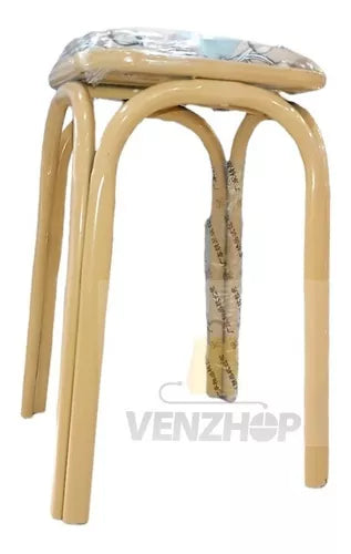 Piso Taburete De 4 Patas Con Figuras De Rosa