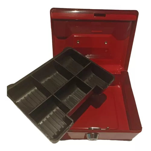 Caja de seguridad Acero Metálica Portátil Bandeja Monedas