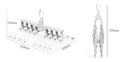 Colgadores Mágicos Plegables para Polera 8 En 1 Venzhop