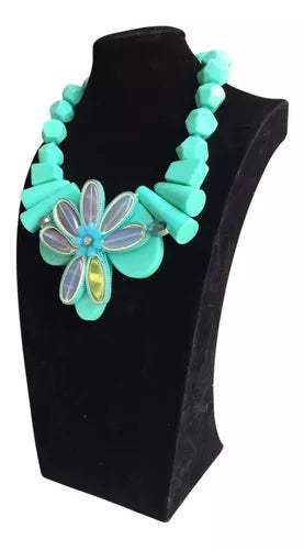 Exhibidor De Collar Cadenas Forrado Gamuza Venzhop