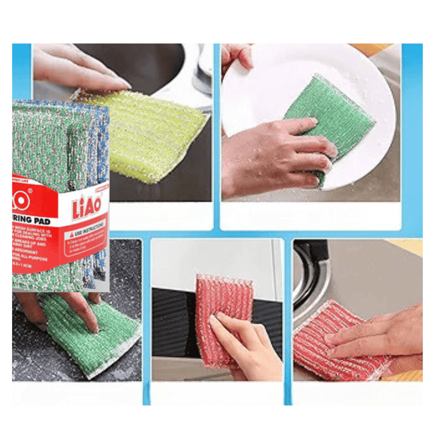 Esponja Multiusos para Fregar Limpieza Profunda