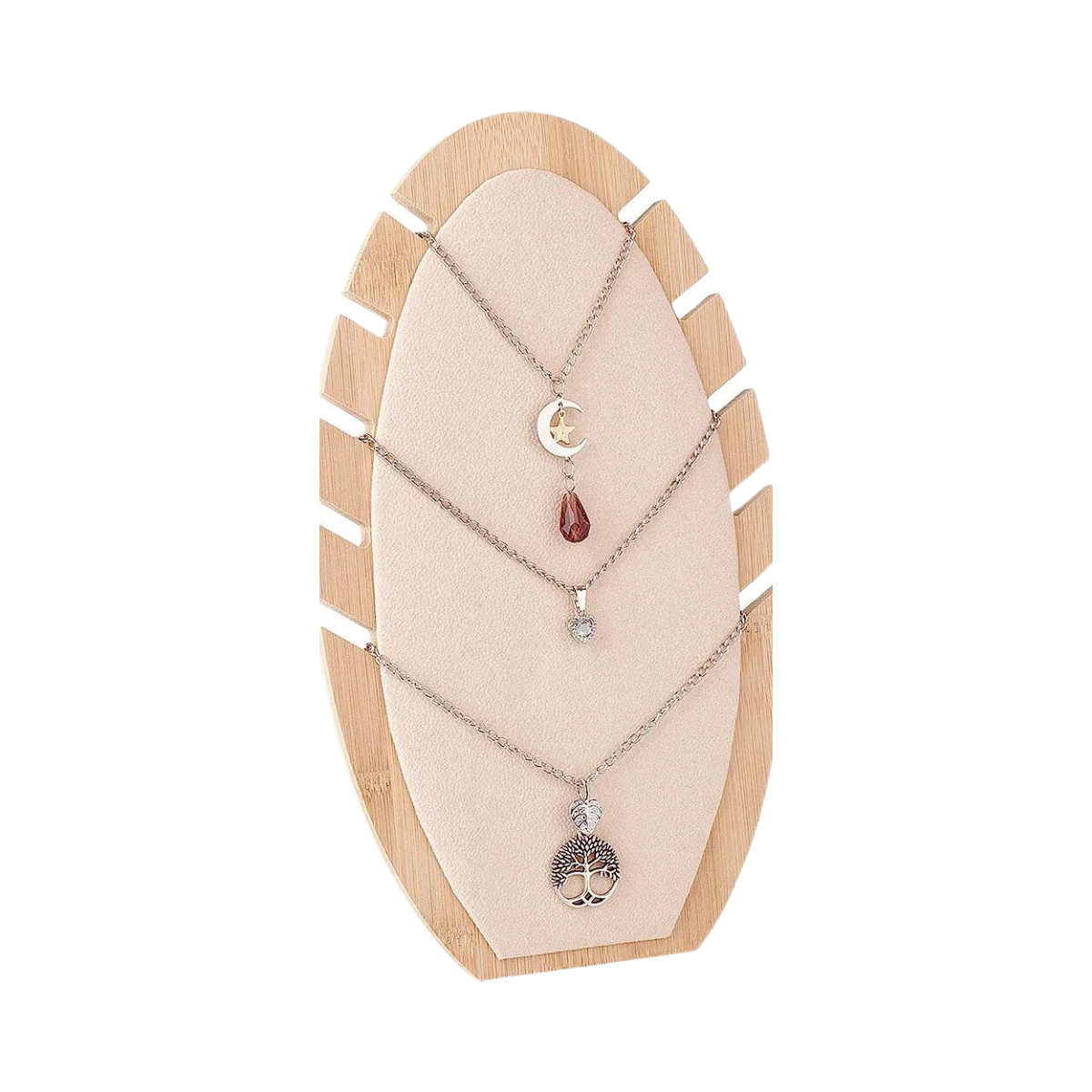 Exhibidor de Joyería De Madera Y Terciopelo Venzhop