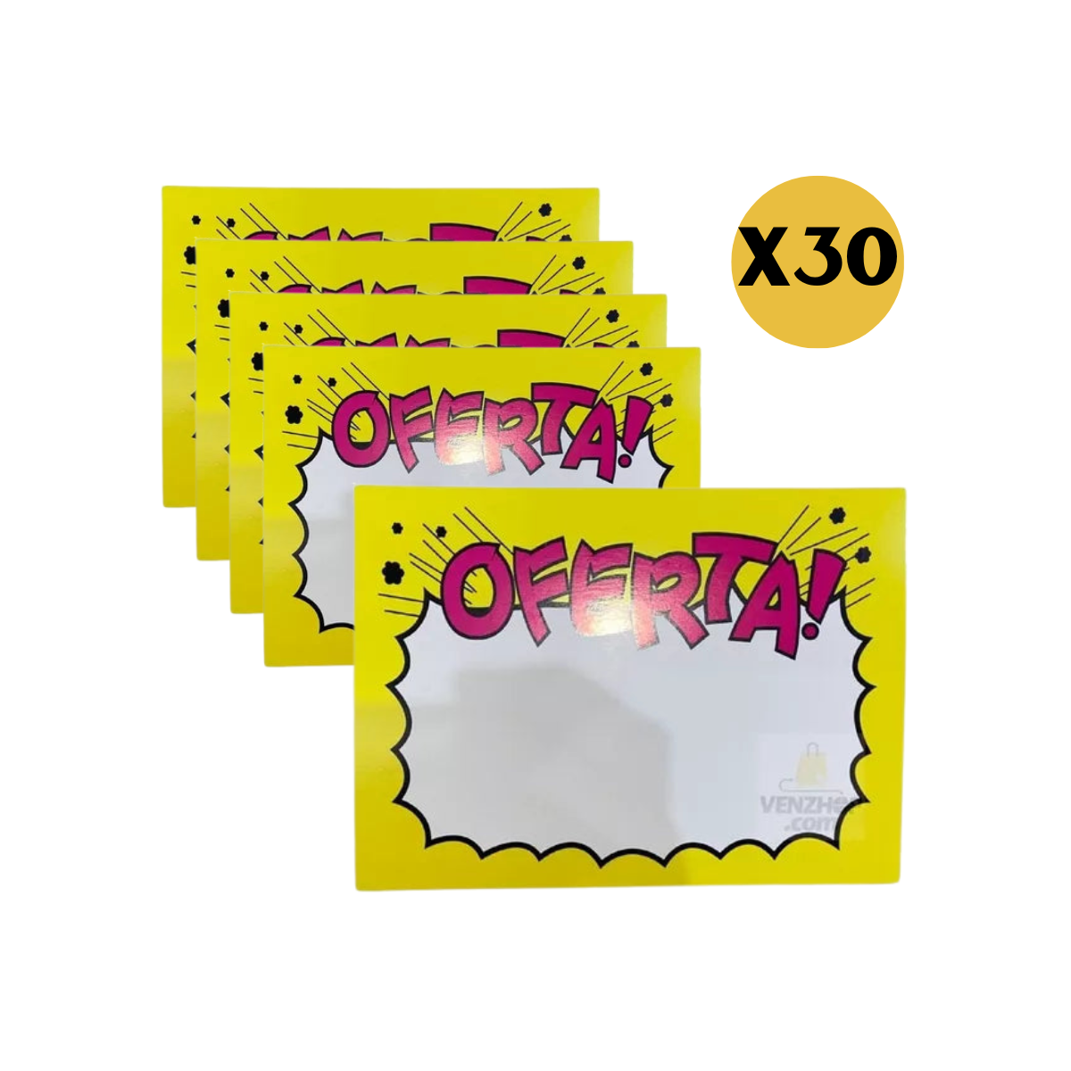 Etiquetas Grandes De Oferta Para Precios 19cm x 25cm