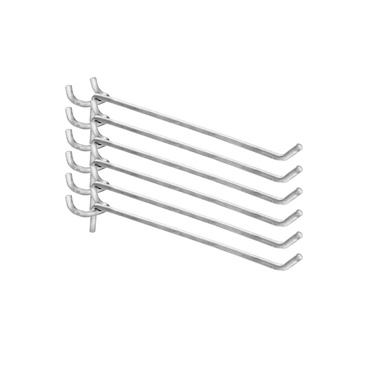 Gancho Metal Cromado para Panel Perforado de 35cm