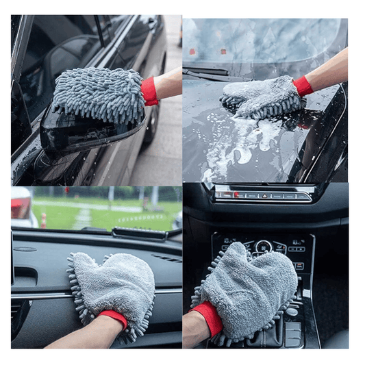 Guante de Limpieza Microfibra Chenille Lavado de Auto Doble Uso