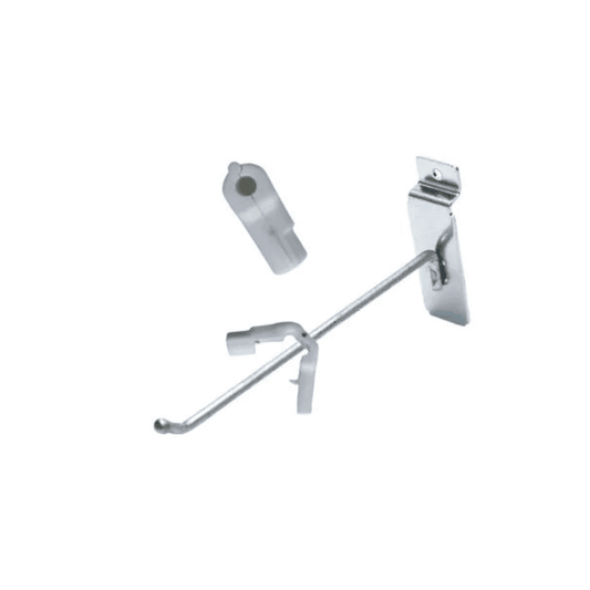 Gancho de Metal Para Panel Rack Ranurado 10cm + Sensor Antirrobo