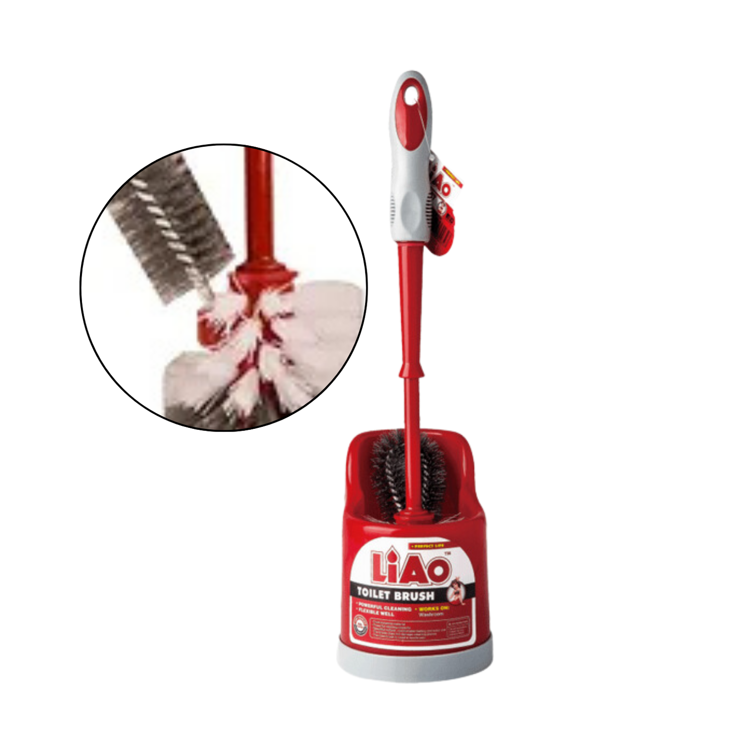 Escobilla con Doble Cerda Cepillo Angular para Inodoro W.C