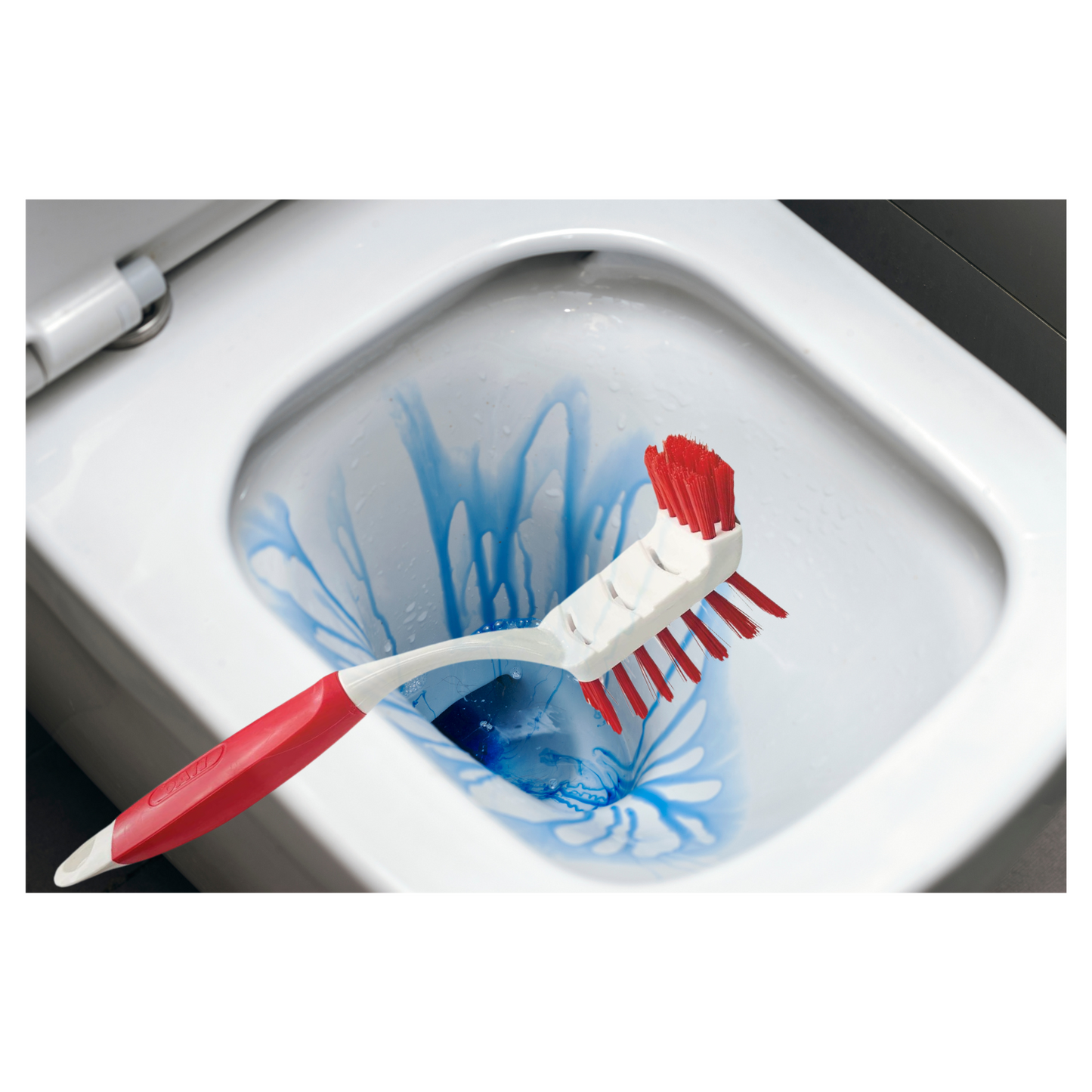 Escobilla Limpieza de Baños Doble Cepillo para Inodoro WC 26.5cm