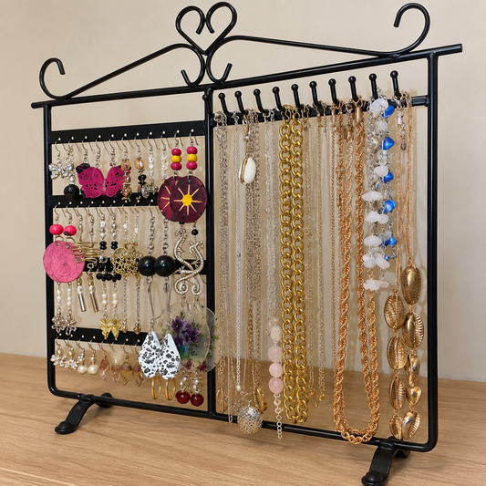 Exhibidor Organizador De Metal Para Collar, Aros, Cadenas Joyas