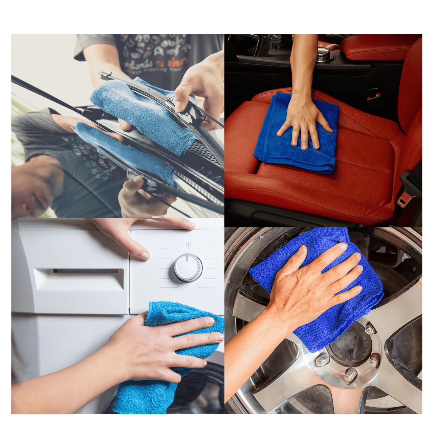 Paño Microfibra Limpieza Multiusos Casa Auto 12 Piezas