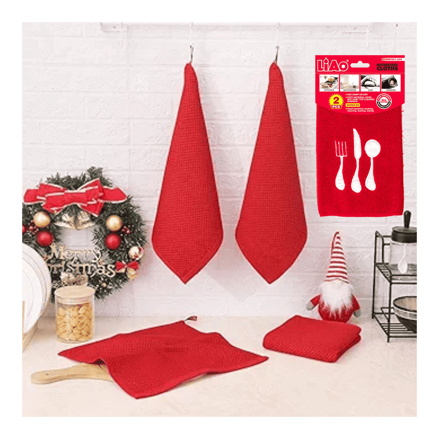 Paño de Limpieza Multiusos Microfibra  2Piezas 40x48cm