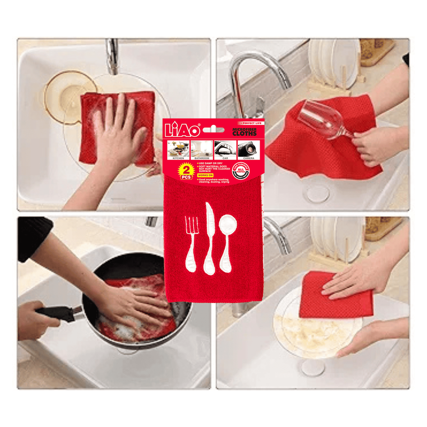 Paño de Limpieza Multiusos Microfibra  2Piezas 40x48cm