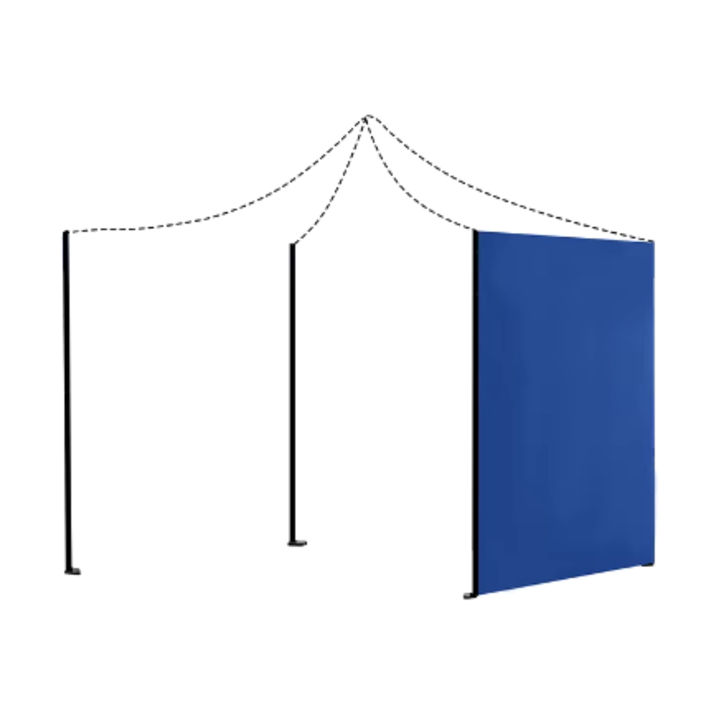 Paredes fundas laterales para toldo 3x3 impermeable azul