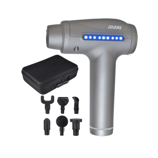 Pistola Masaje Muscular 6 Accesorios Motor Sin Escobillas Bolsa de Regalo