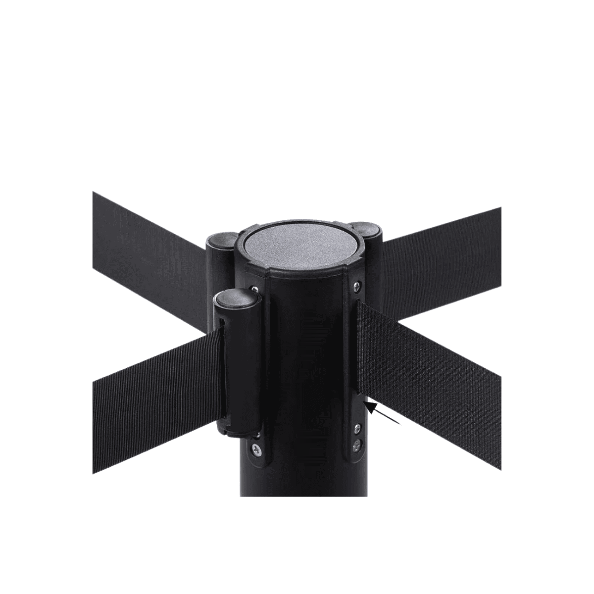 Poste Separador de Filas/ Público Plástico Negro (2unds)