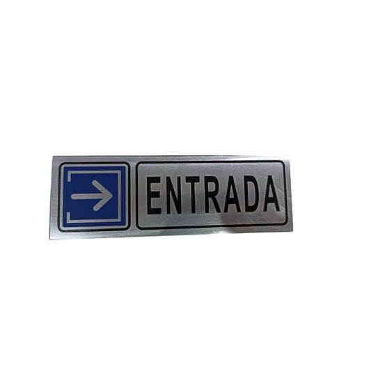 Señalitica Letrero Entrada Autoadhesido