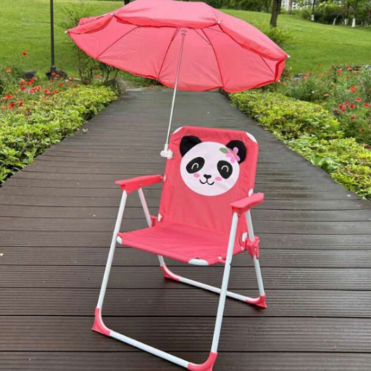 Silla infantil plegable playa camping portatil con sombrilla tapasol