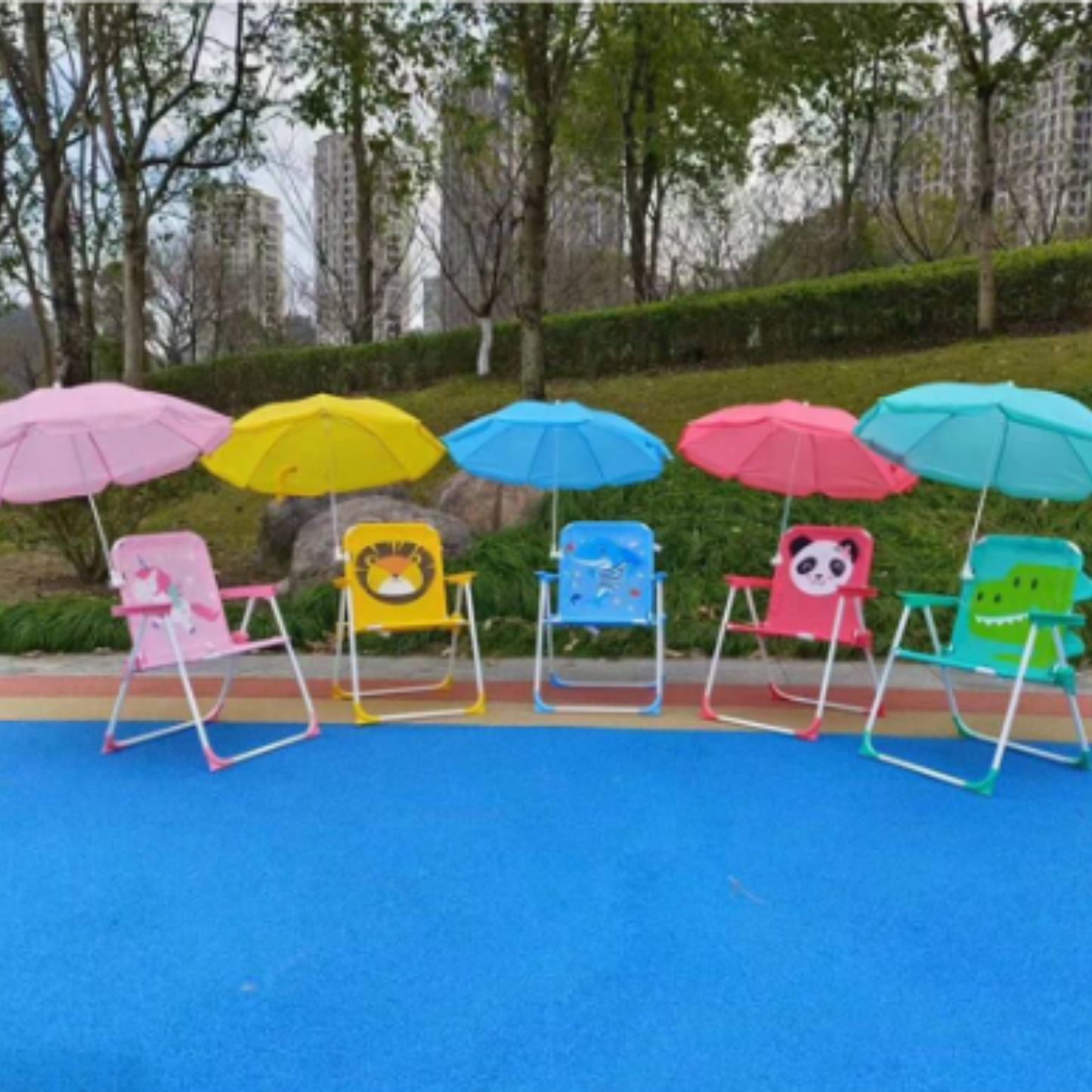 Silla infantil plegable playa camping portatil con sombrilla tapasol