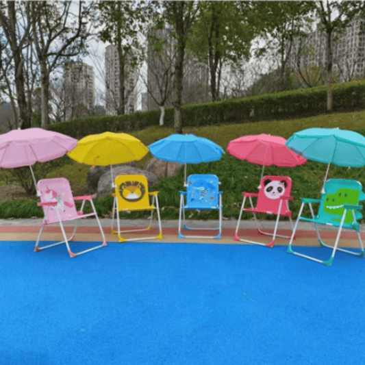 Silla infantil plegable playa camping portatil con sombrilla tapasol