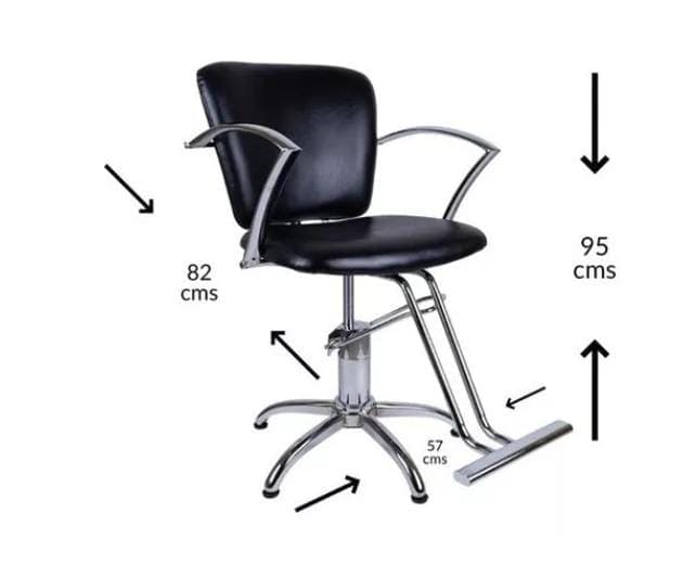 Sillon Hidráulico Negro Barbería Peluqiería HB-A158-C1