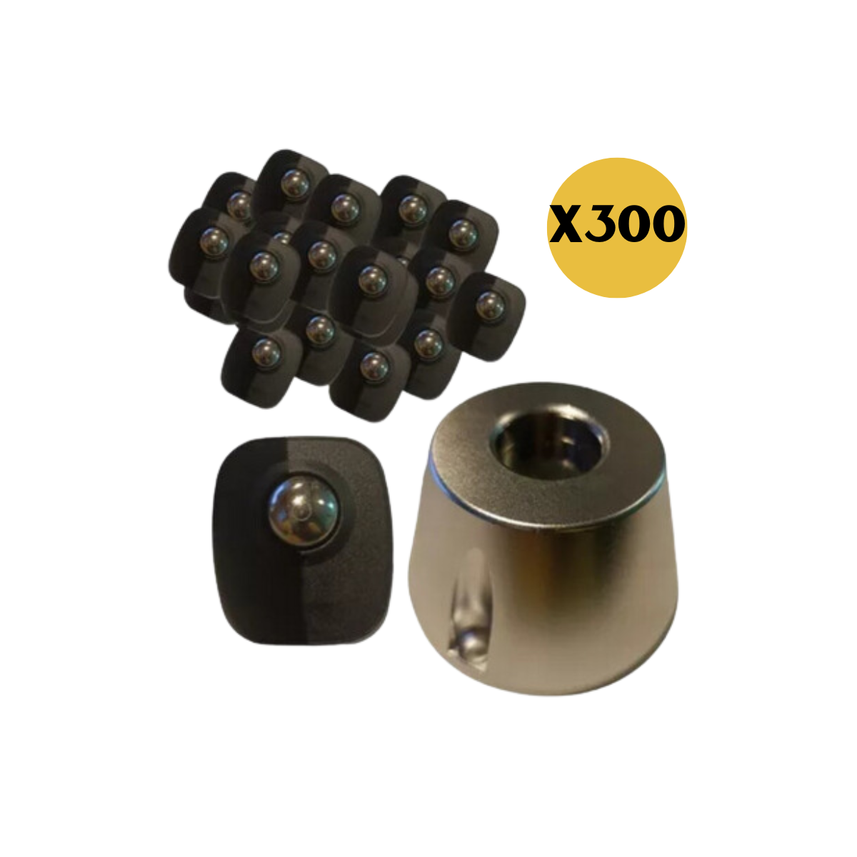 Pack de Alarmas Sensor Antirrobo para Ropa Am 58khz más 1 Iman