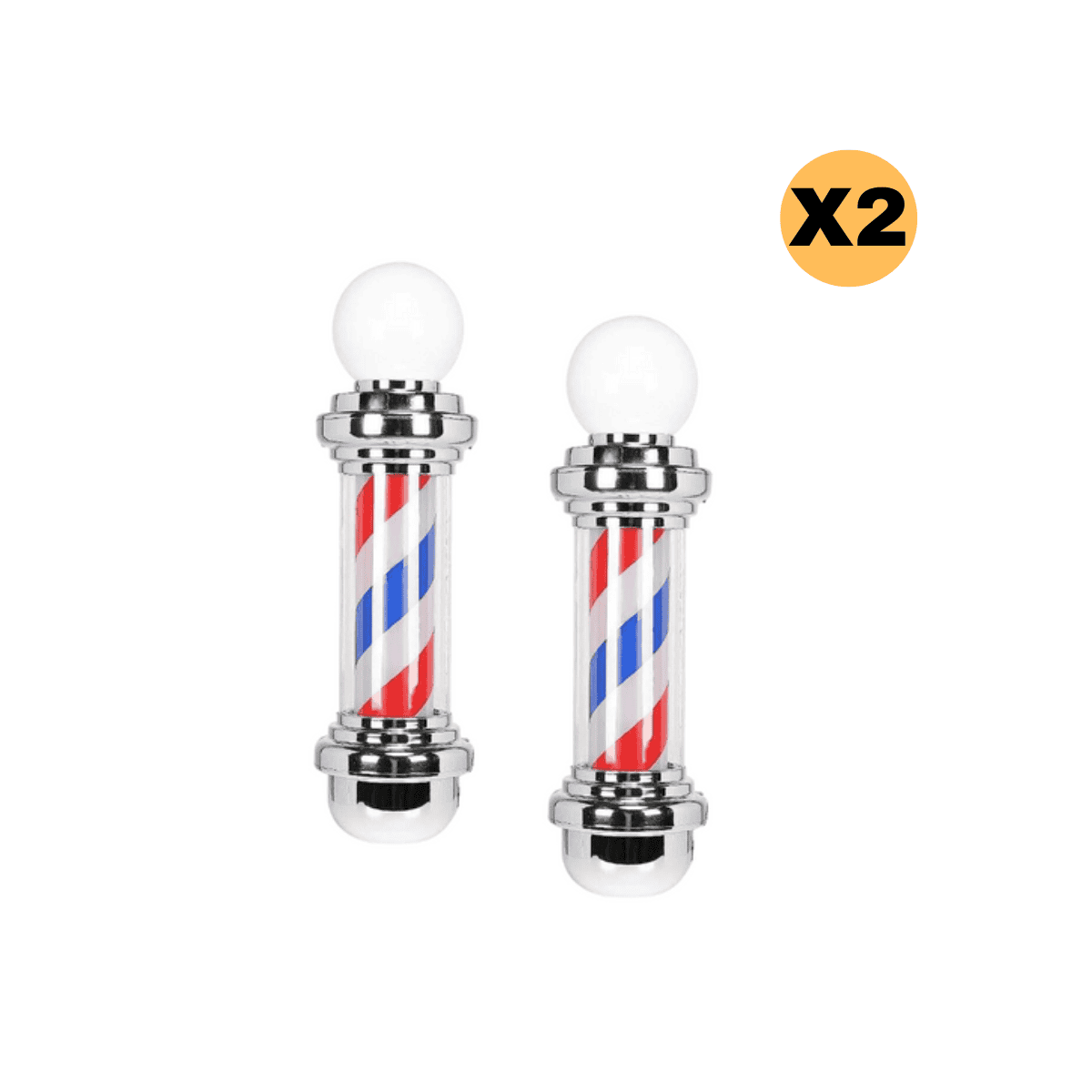 Letrero Luz Barbería Aviso Giratorio 68cm