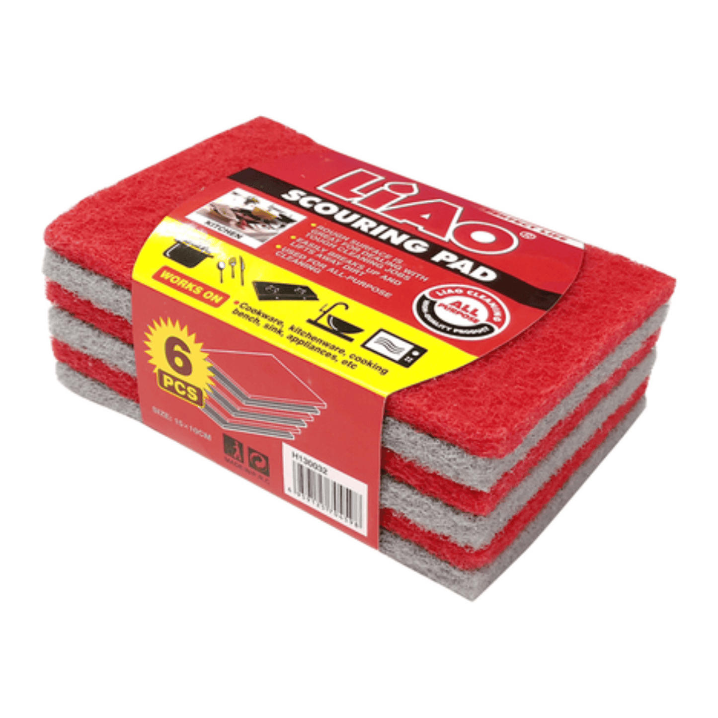 Esponja Fibra Abrasiva para Fregar 6piezas
