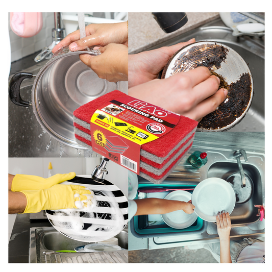 Esponja Fibra Abrasiva para Fregar 6piezas
