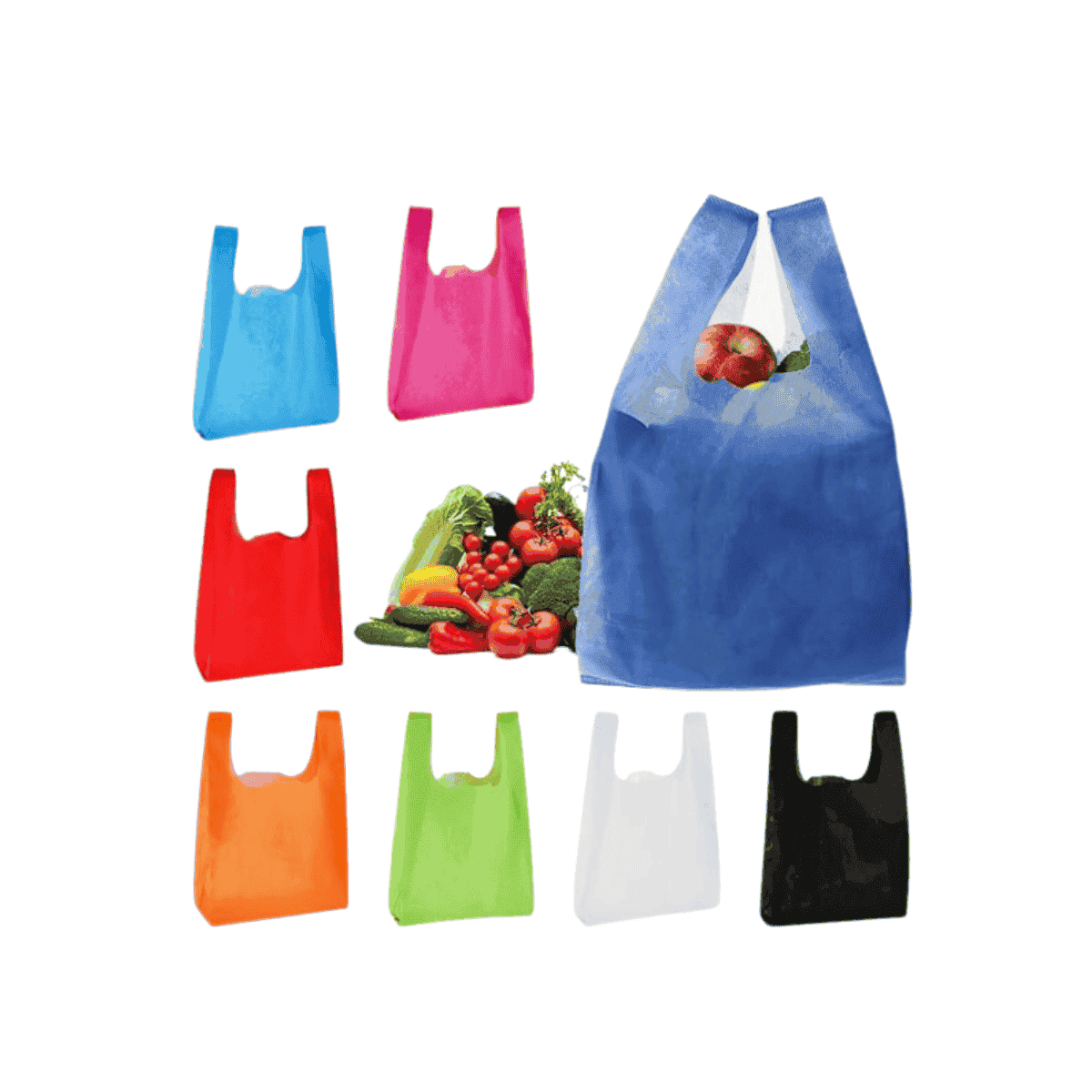50 Bolsas TNT Ecológicas Reutilizables Reciclables de 40 x 65cm
