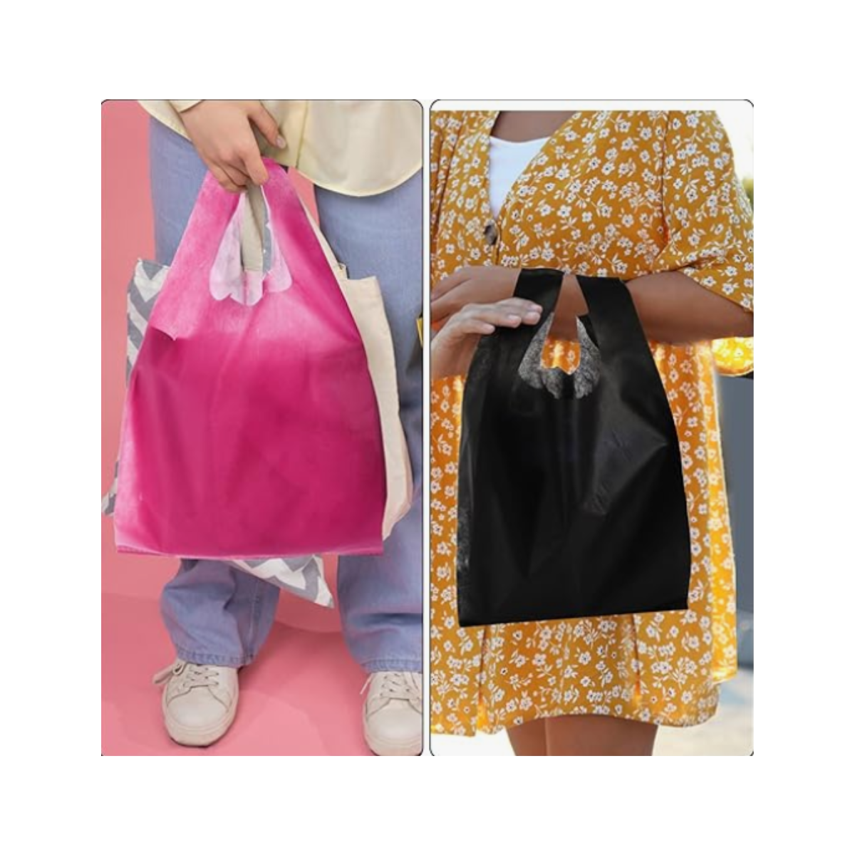 50 Bolsas TNT Ecológicas Reutilizable Reciblables de 33 x 60cm