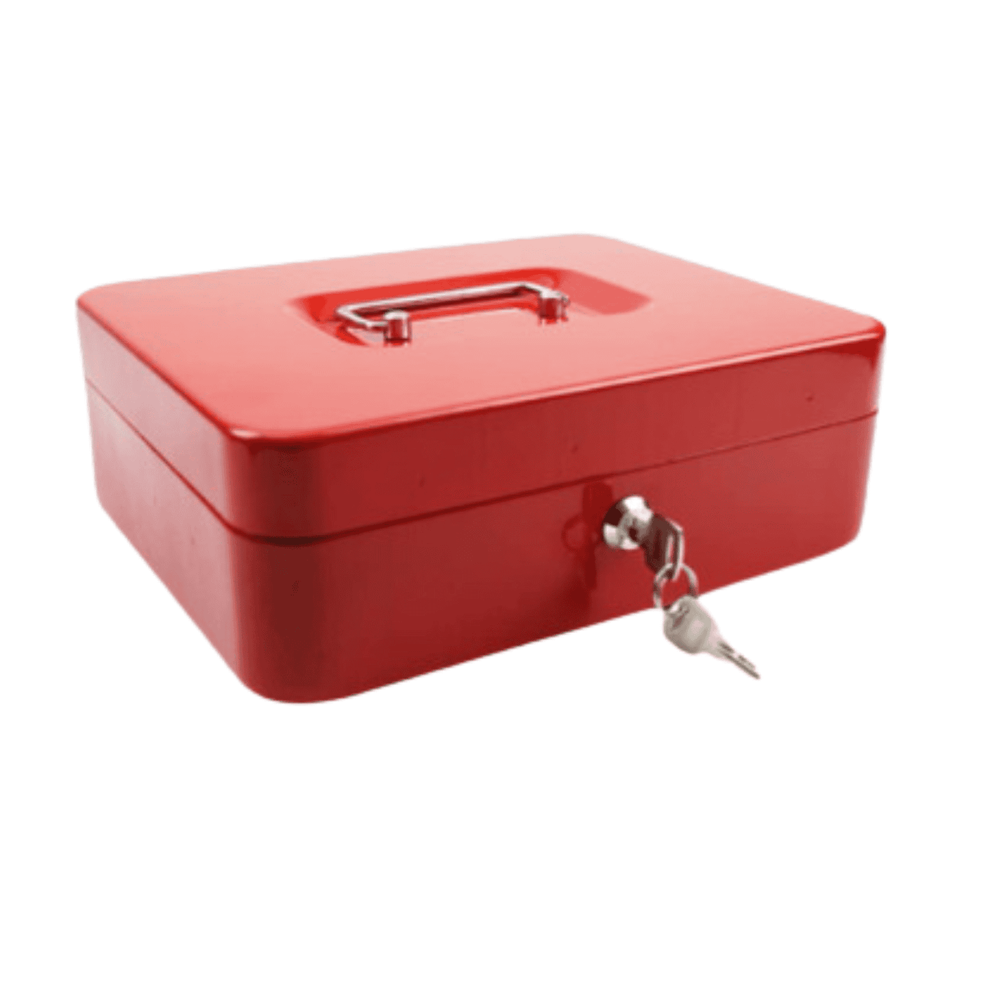 Caja de seguridad con llave Acero Metálica Portátil Bandeja Monedas