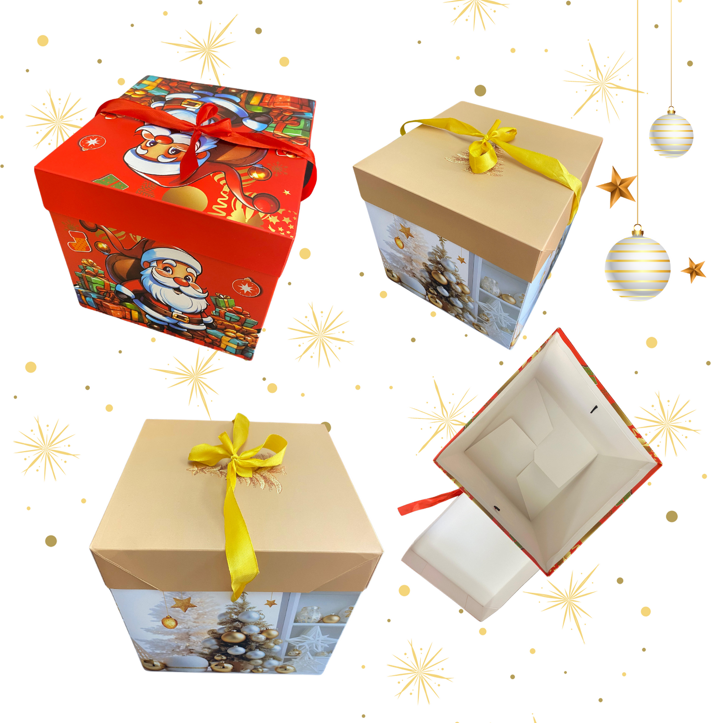 Caja de Regalo para Navidad Pascua Plegables 22x20cm