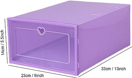 Caja Organizador de Zapatos Apilable de Plástico