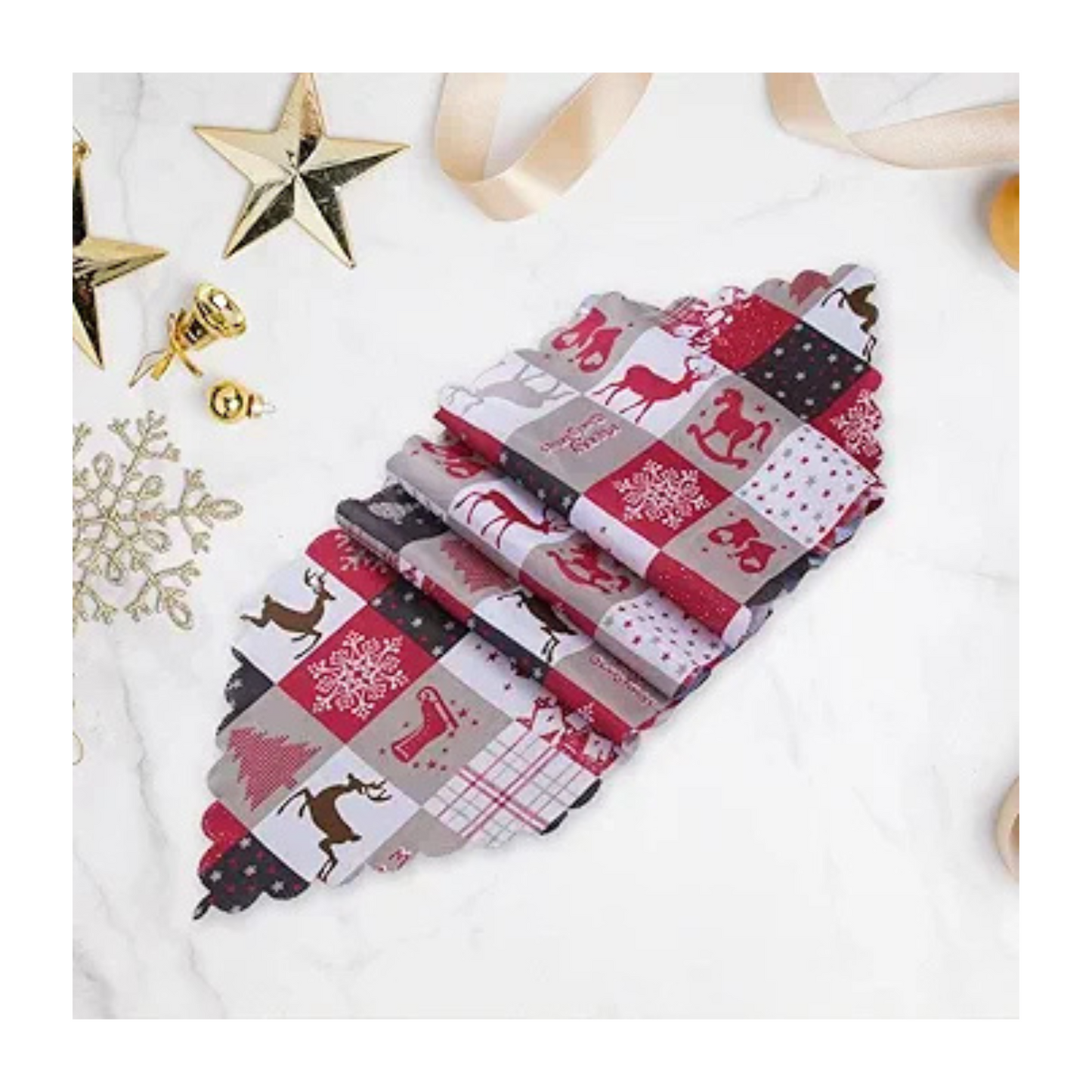 Camino de Mesa con Diseño Navideño