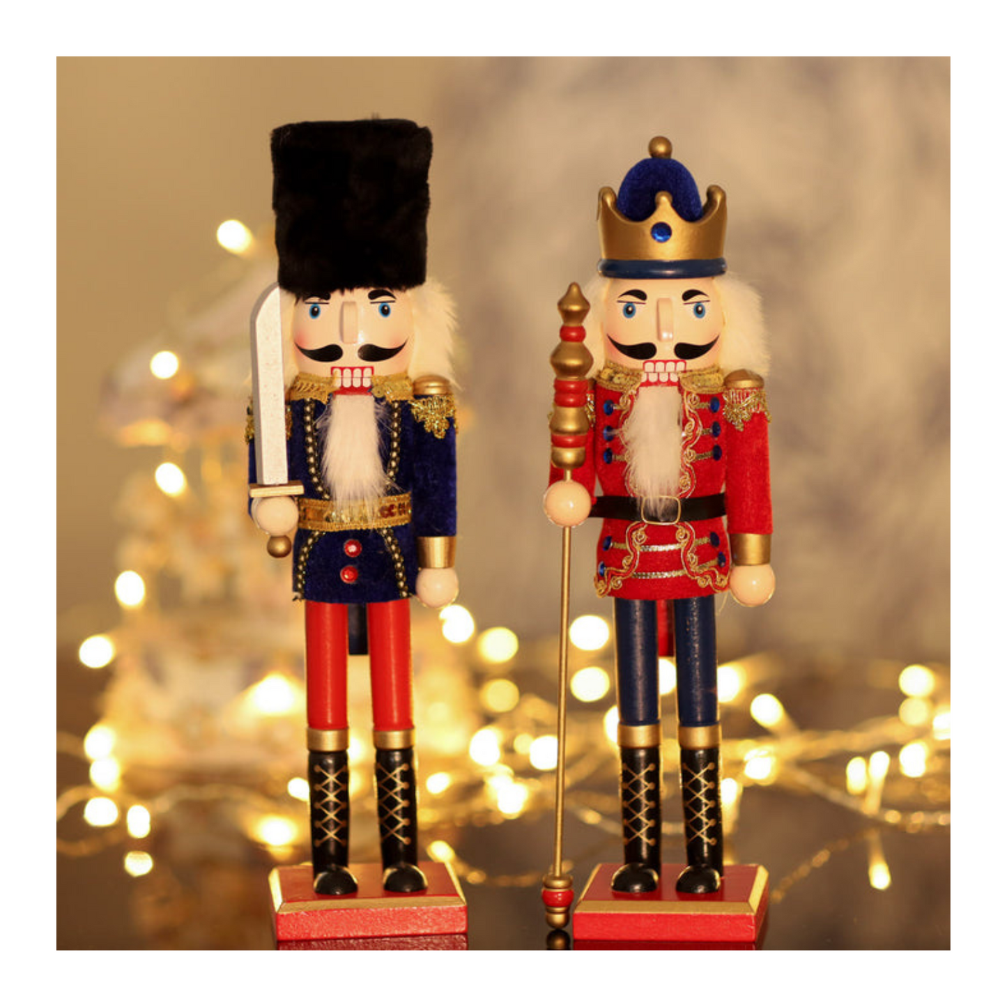 Cascanueses de Madera Adorno Decoración de Navidad 24cm