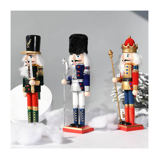 Cascanueses de Madera Adorno Decoración de Navidad 24cm