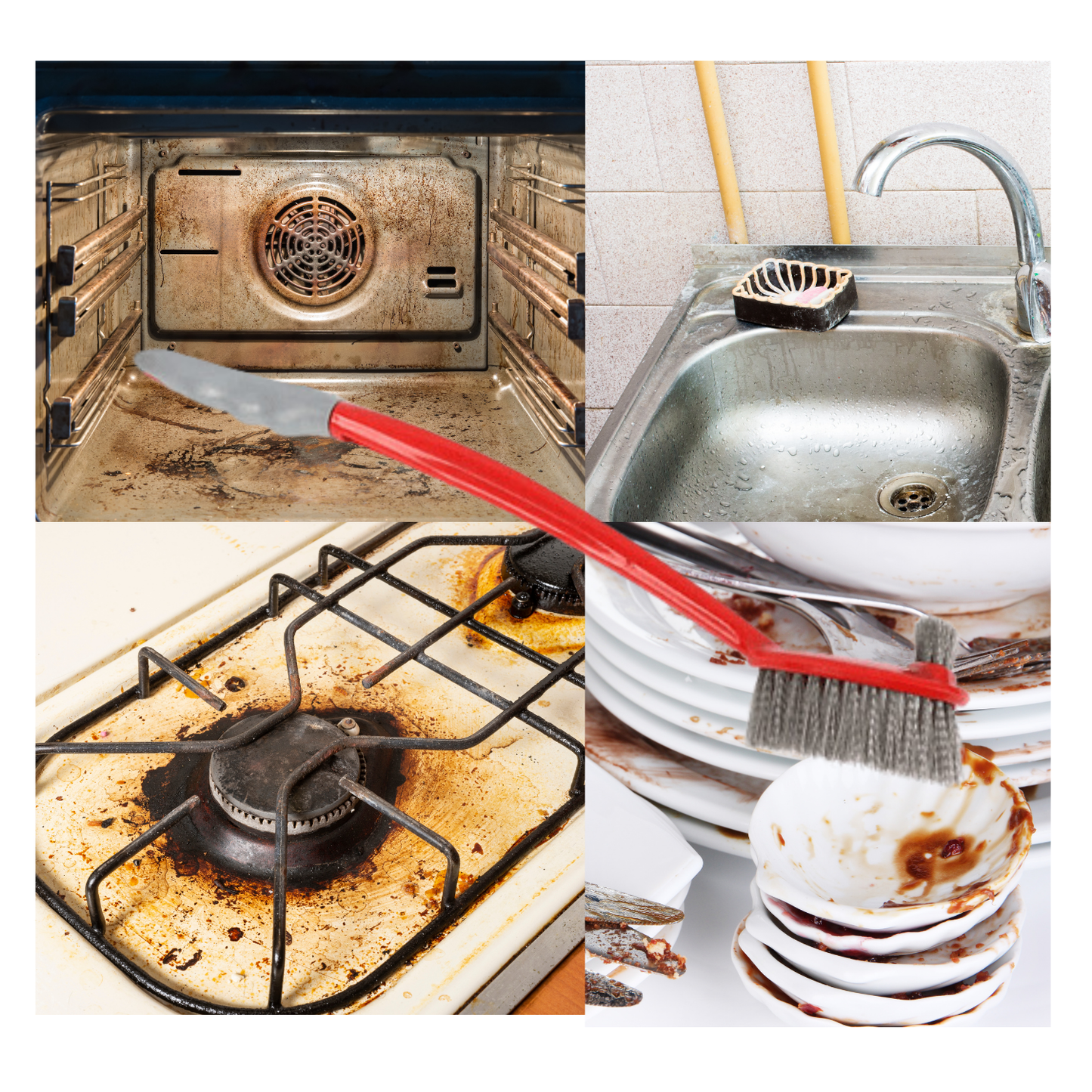 Escobilla Limpieza de Baño Doble Cepillo 44cm